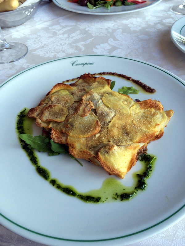 Turbut with Truffled Potato Crust at Ciampini