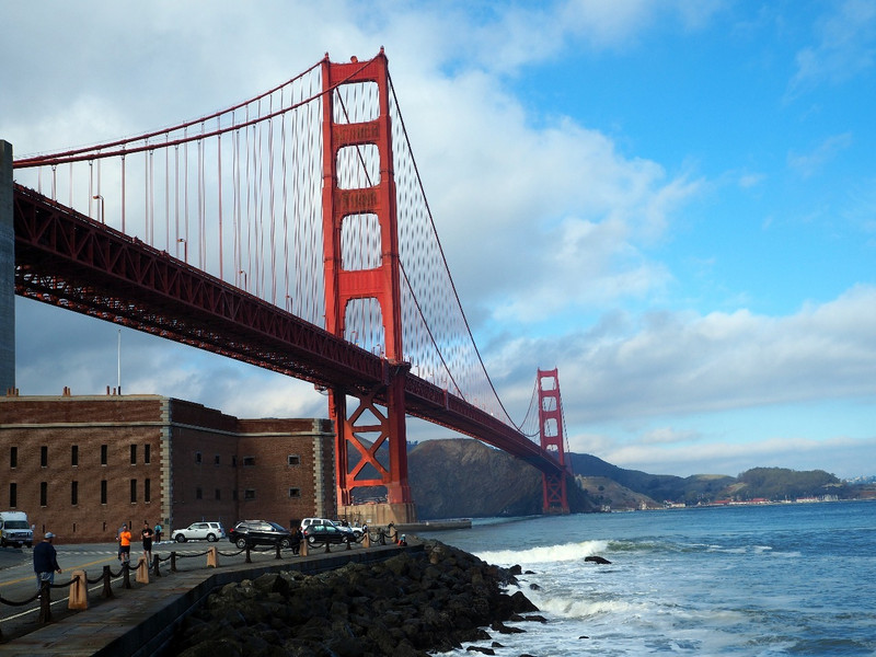 View of the Golden Gate Bridge from Fort Point