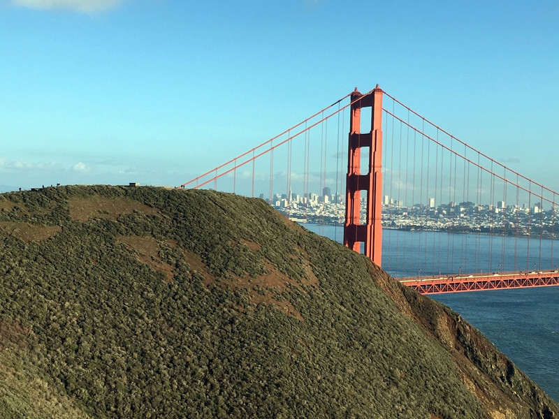 View of Golden Gate Bridge from Marin Headlands