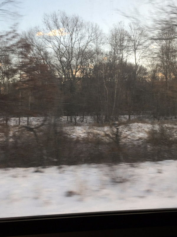 Snow from the Train on the Way to New York