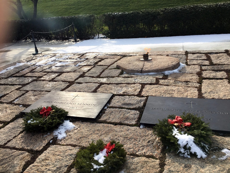 JFK and Jackie&#39;s Gravesite at Arlington Cemetery