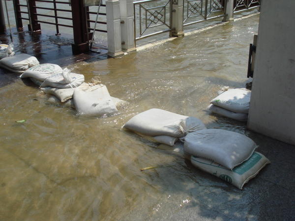 flooded pier