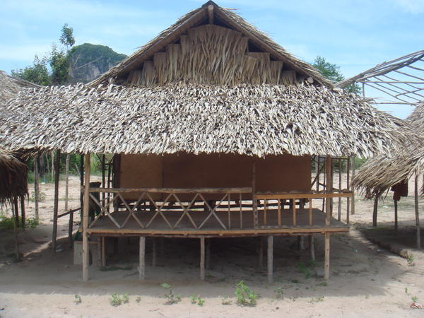 One of the mahout huts in the village
