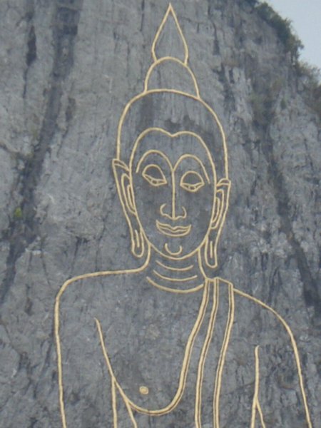 Close up of the Buddha Mountain