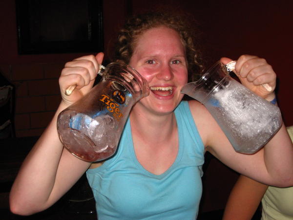 Ange and her cocktail jugs!