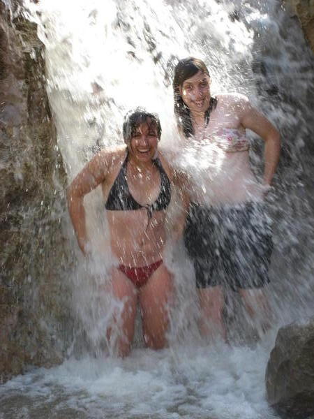 Cooling down in the waterfalls