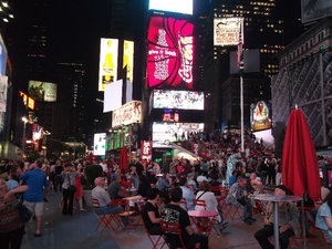 Times Square i otwarte ogródki