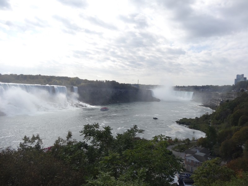 Niagara Falls - USA on left, Canada on right