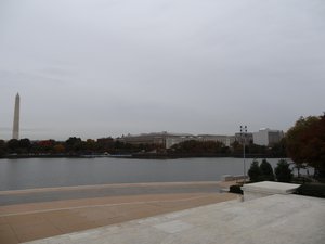 The Pentagon and Washington Memorial from Jefferson Memorial
