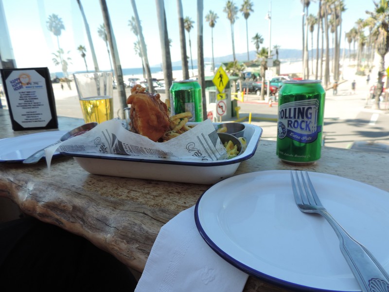 Overlooking Venice Beach Boulevard - lunch