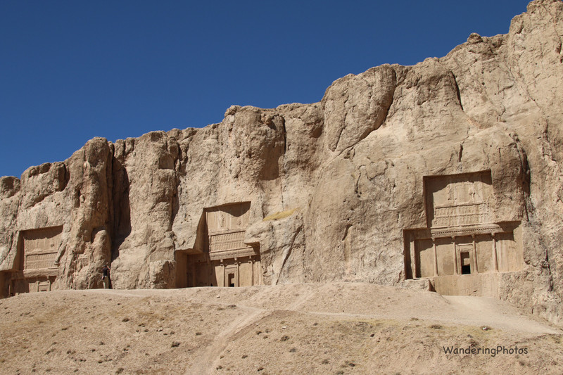 Tombs carved into the cliffs