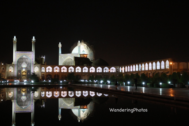 Reflections at night of the Imam Mosque - Isfahan 