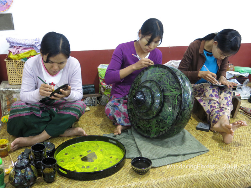 Engravers working at the Laquerware factory