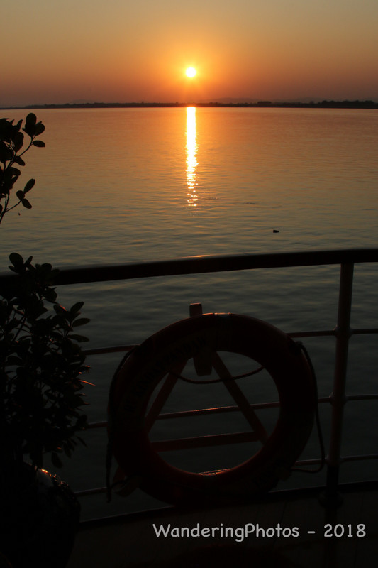 Sunset across the Ayeyarwady River