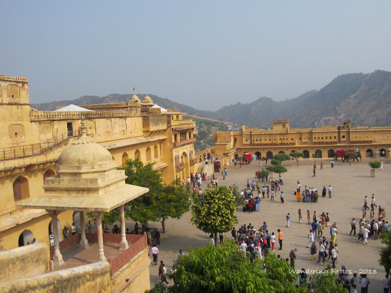Looking over the inner courtyard of Amber Fort