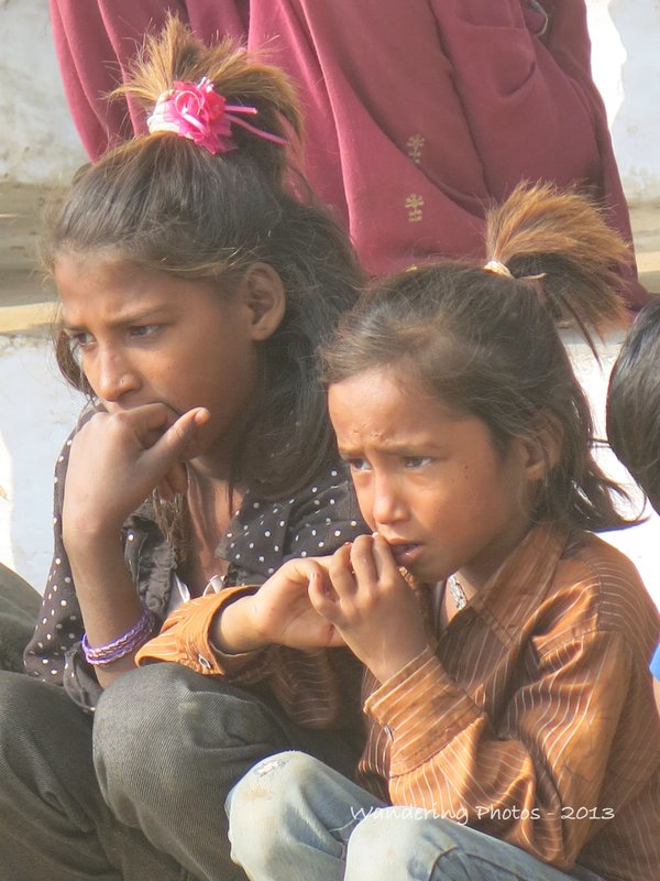 Children concentrating at the Pushkar Fair