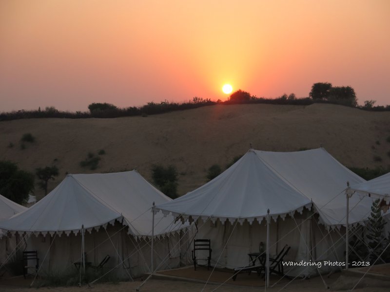 Sunset over Manvar Desert Camp