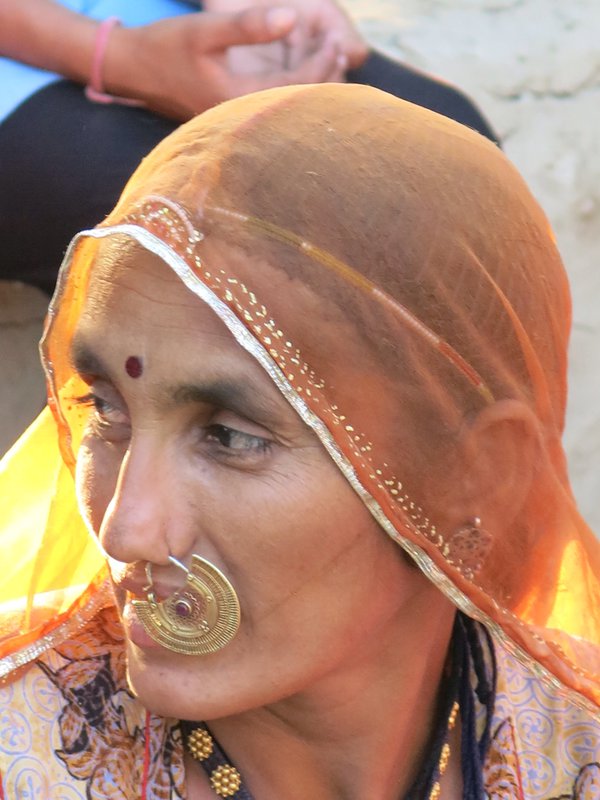 Ornamental nose rings worn by married Bishnoi tribe ladies