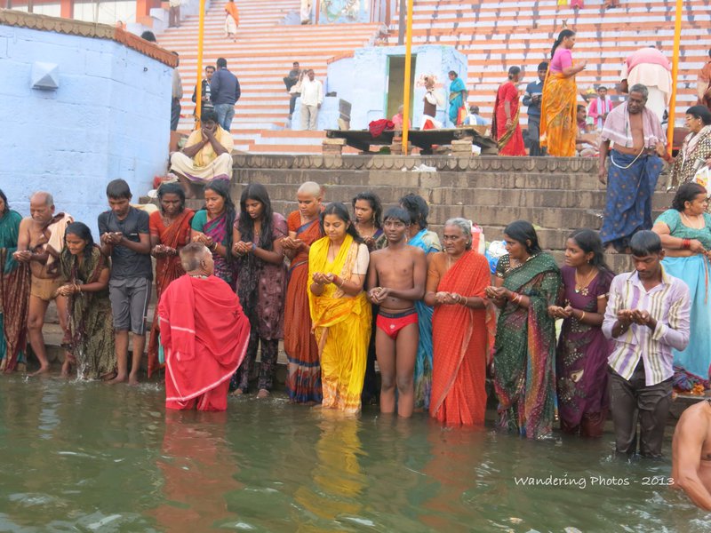 South Indians at the bathing ghats