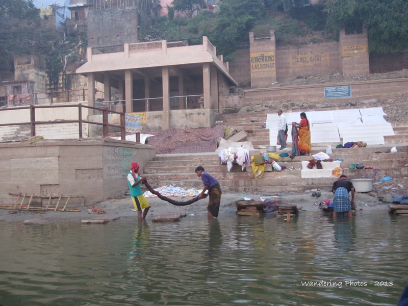 Dhobi ghats - washing clothes in the river