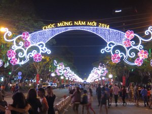 Vietnamese Happy New Year - in festive lights