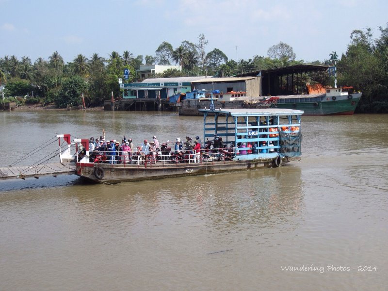 Local ferry across the Mekong
