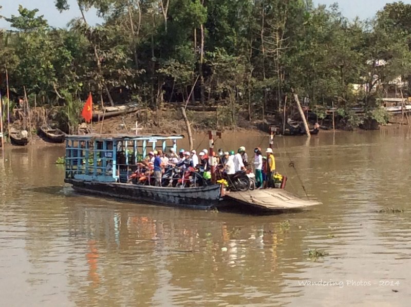 Local ferry across the Mekong