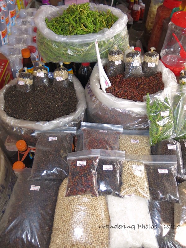Kep/Kampot pepper for sale at the Crab Market - Kep Cambodia