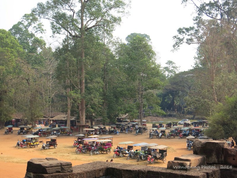 Everybody arrive at Angkor Thom by Tuk-Tuk