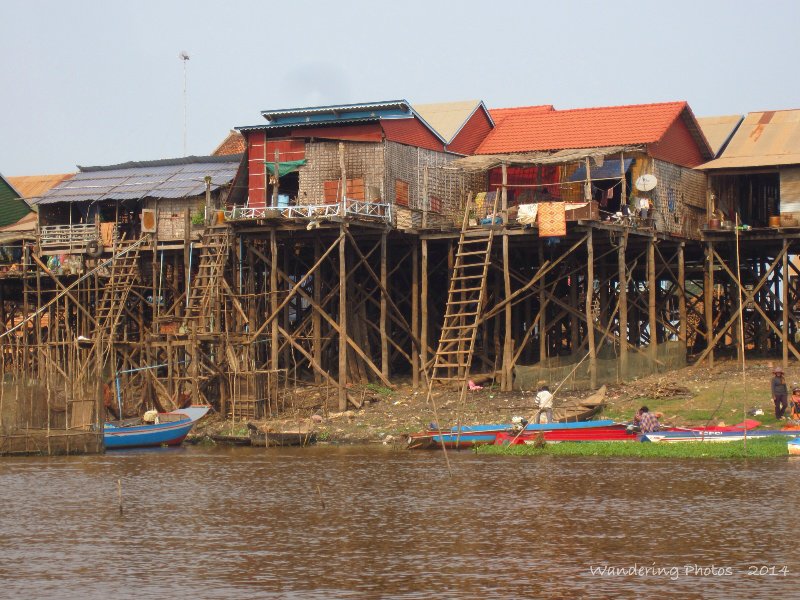 Stilt houses - up to 20m high - Kompong Khleang Tonle Sap Lake