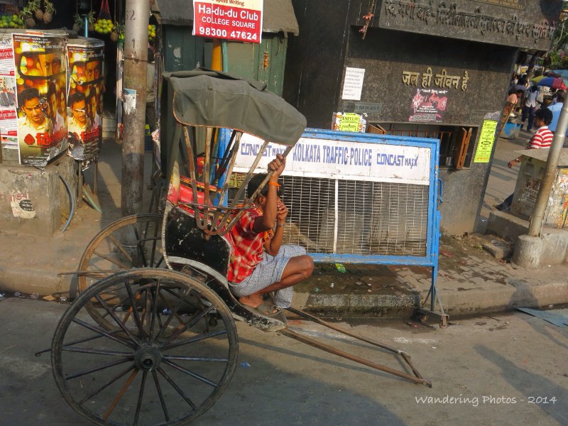 The 'slow response team' - hand-pull rickshaw