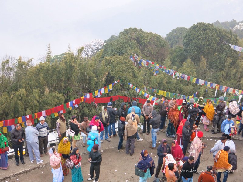 Crowds on Tiger Hill at dawn awaiting the sunrise