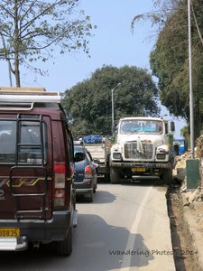 Narrow roads cause chaotic traffic jams!!
