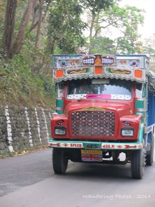 Colourful wagons in Sikkim
