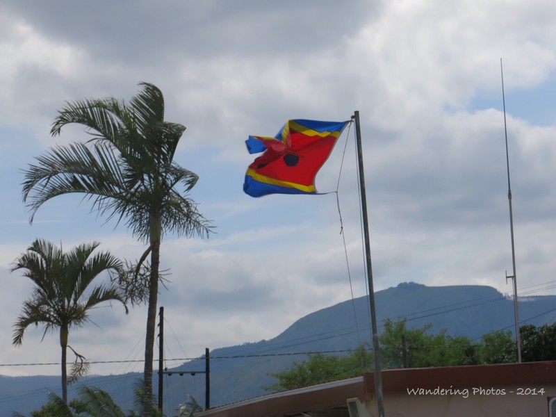 Swaziland Flag at the Border