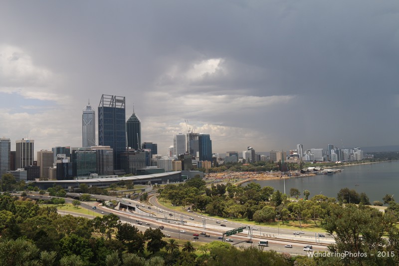Perth after a thunderstorm from King's Park