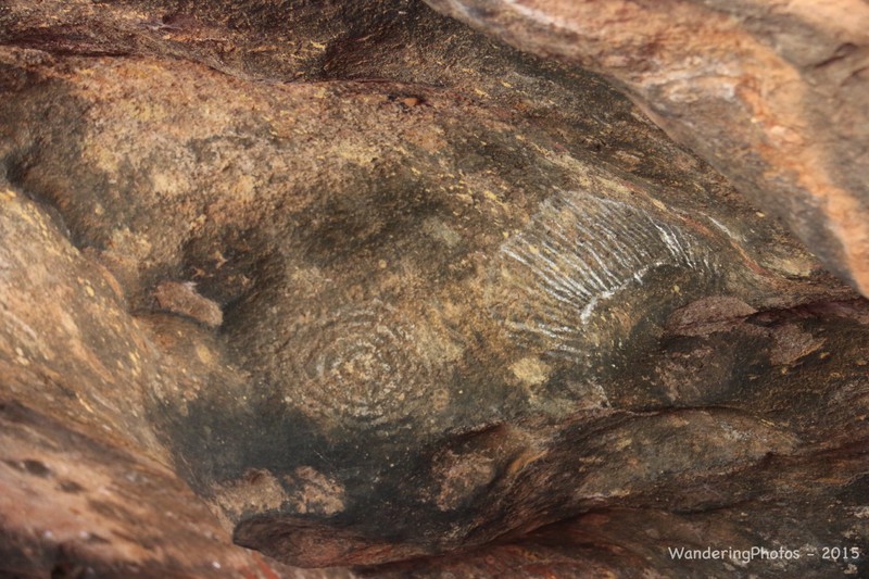 Aboriginal cave paintings at Uluru