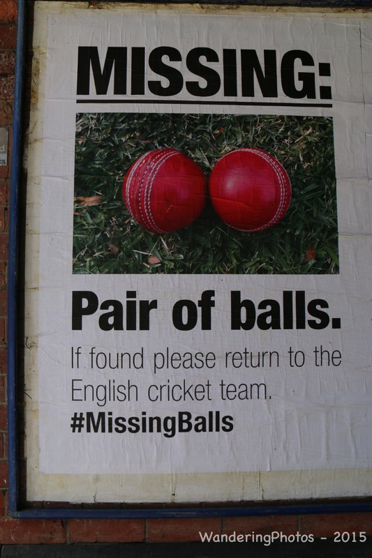 Poster in Melbourne - Just a little Australian cricket joke - haha!!