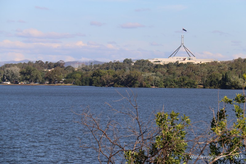 View across Lake Burley Griffin to Capital Hill