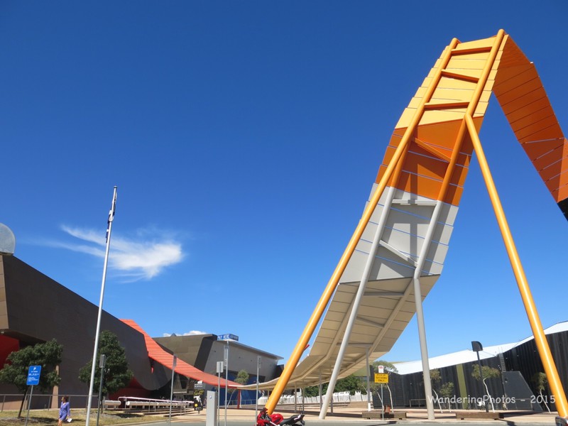 The futuristic National Museum of Australia