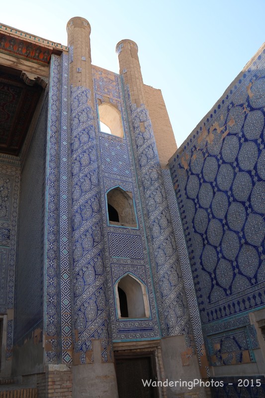 Amzing deep blue tiles line the walls of the Kukhna Ark (fortress) - Khiva