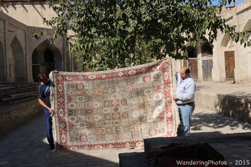 Carpet sellers in Bukhara