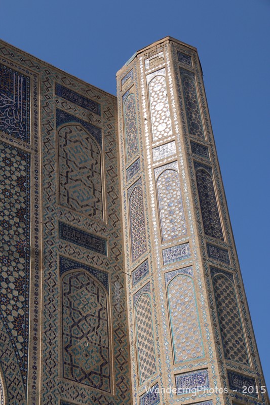 Tiles cover the buildings - Registan Square