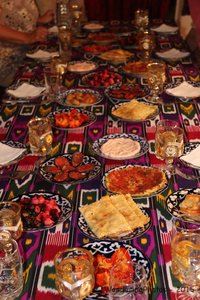 Lunch at a small 'home restaurant' - Samarkand