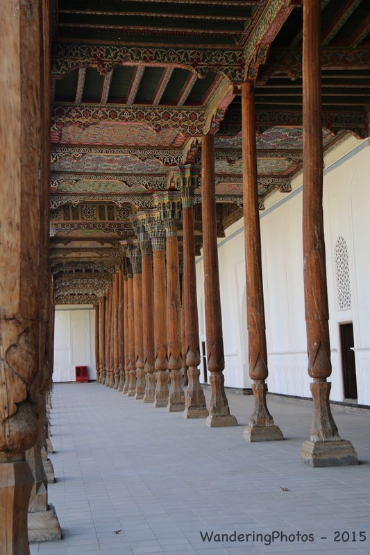 100 carved wooden pillars at the Jami Mosque - Andijan Fergana Valley