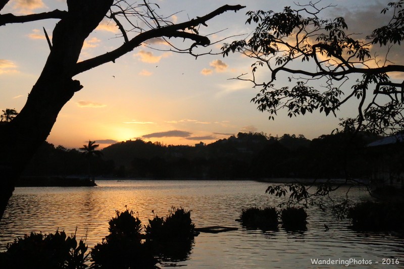 Sunset over Kandy Lake