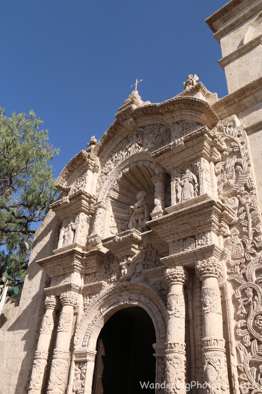 Ornate church facade- Arequipa