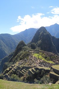 The classical postcard view of Macchu Picchu