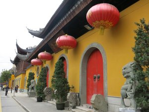 Colourful Outer wall - Jade Buddha Temple Shanghai China       