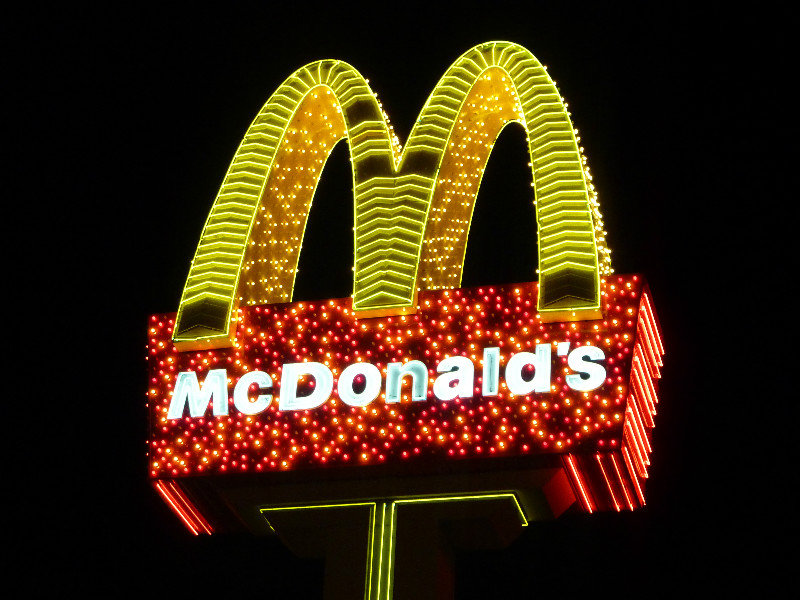 Sparkly McDonalds Sign